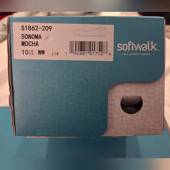 SoftWalk Tan Leather Flats with Cushioned Footbed - Picture 9 of 13